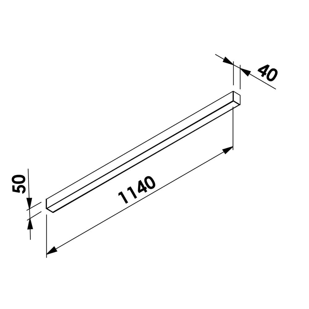 Plafon Newline Fit40 Led 35,6 watts 1140x40x50mm PL40001LED
