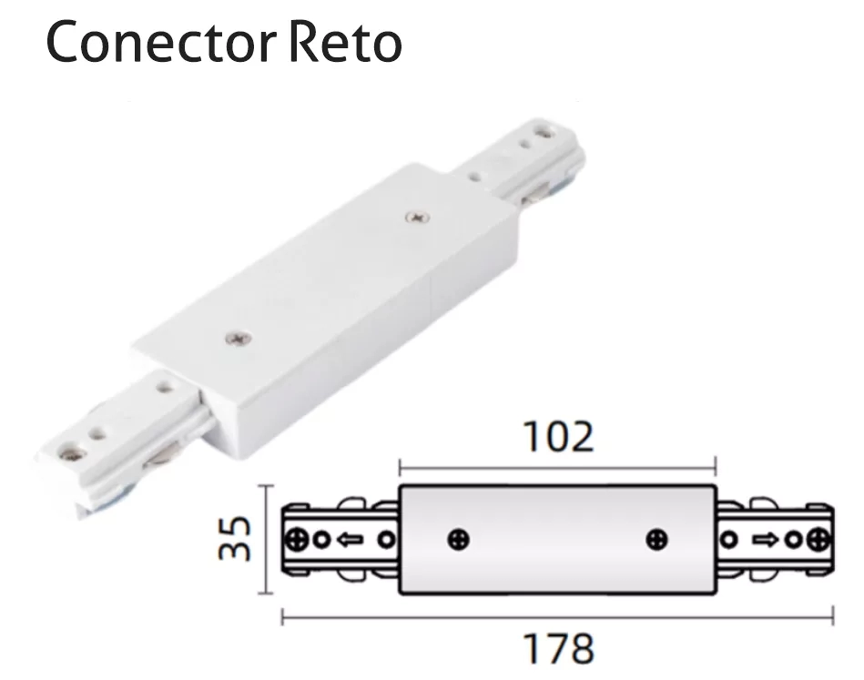 Conector para Trilho Powerlume I 1 Circuito (TRI3) CONECTOR