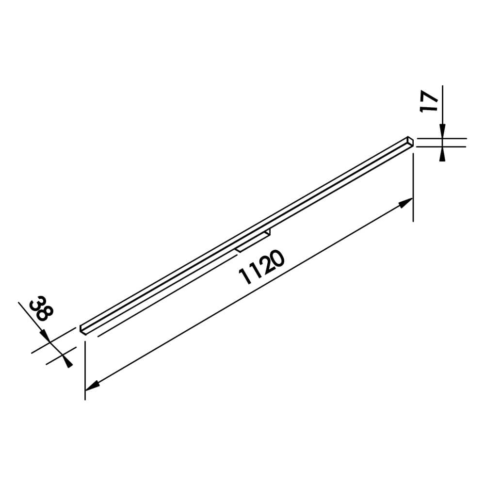 Arandela Newline Fit15 Wall 20 watts 3000K 17x38x1120mm AR15008LED