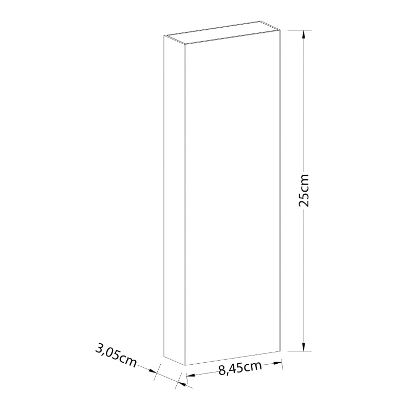 Arandela Nordecor Fit 8 watts 3000K Branco IP65 250x84,5x30,5mm Bivolt 6692