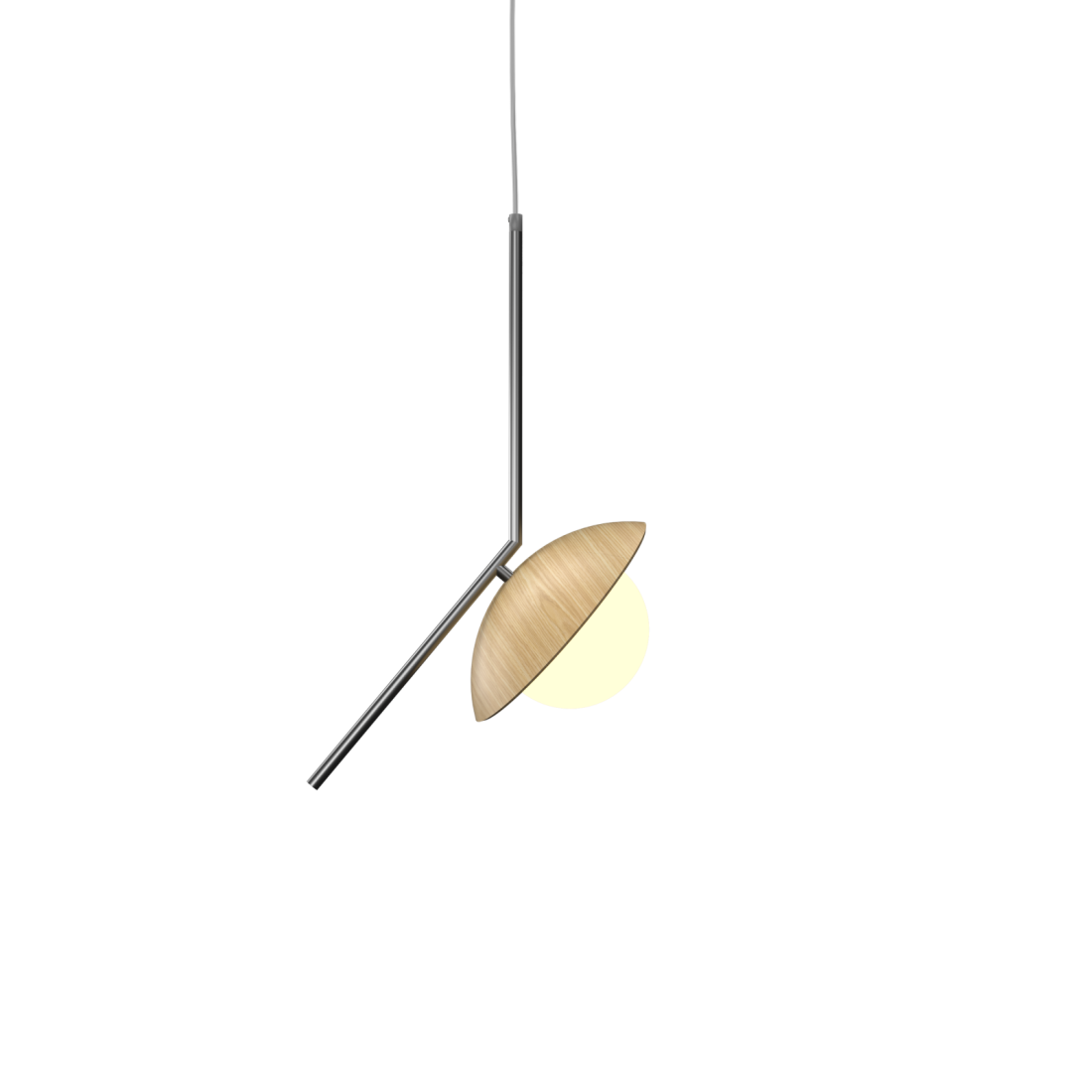 Pendente Accord Oyster 1L Mini Bulbo 530x330x250mm 1513