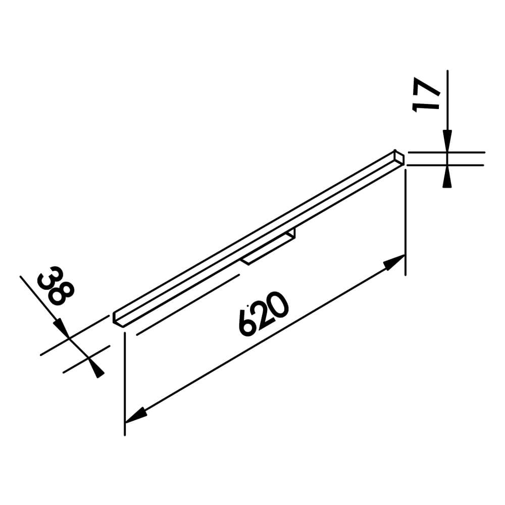 Arandela Newline Fit15 Wall 10 watts 3000K 17x38x620mm AR15007LED