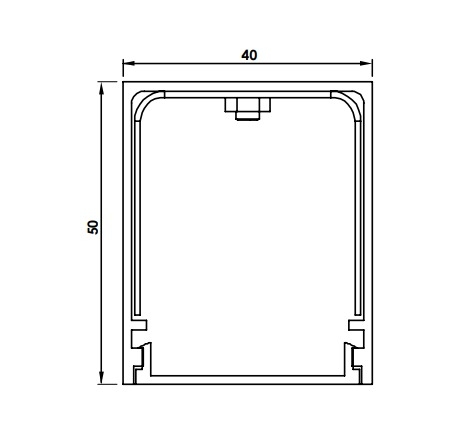 Perfil Sobrepor Newline Fit40 para Fita de Led 1500x40x50mm CPS40150F