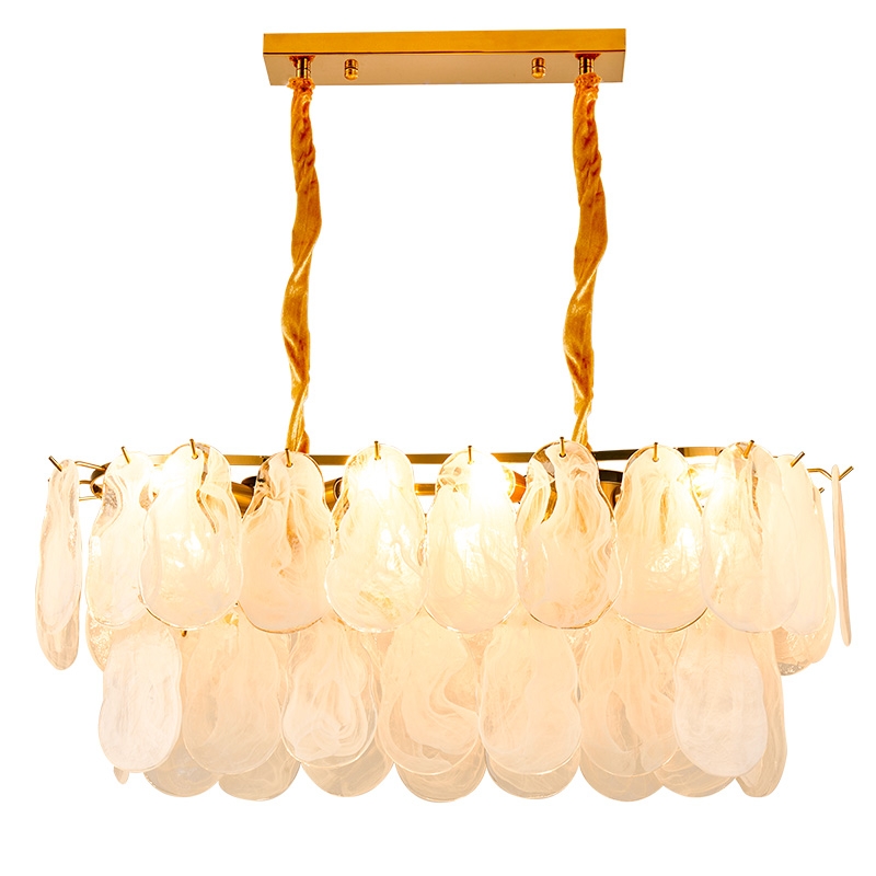Pendente Nordecor Velle 5L E14 Dourado Fosco Ø815x260mm 2949