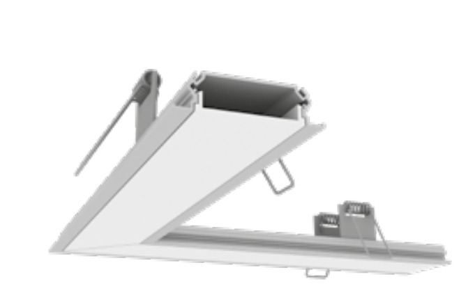 Perfil Embutido Newline Fit40 Slim Curva Direita/Esquerda 250x30x250mm SCPE43000