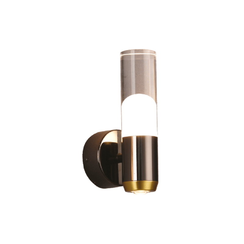 Arandela Astraled Led Froya Preto e Dourado Brilho 8 watts 3000K 350mm AD-2051