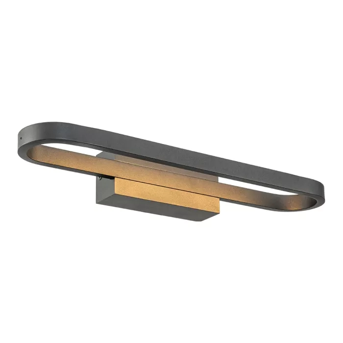 Arandela +Luz Woe Metal e Acrílico 6 watts 3000K Preto 112x410x60mm AR-209/6.41PT