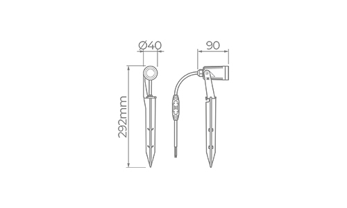 Espeto Stella S.Ground 3 Watts 3000K IP67 36° Preto ABS Bivolt STL23752/30