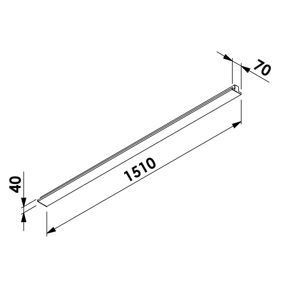 Plafon Newline Up Led 22,8 watts Bivolt 1510x70x40mm PLUP006LED