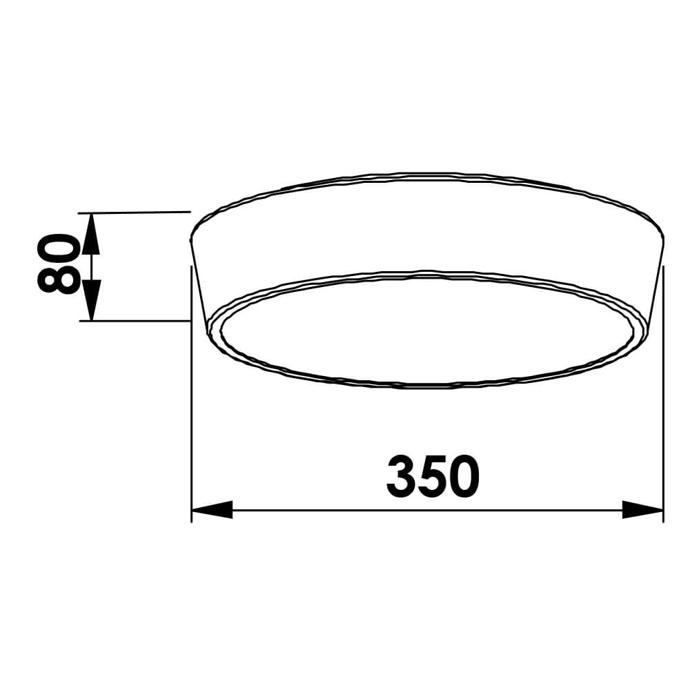 Plafon Newline Lunare 25,2 watts 3000K Bivolt Ø350x80mm PL02042LED