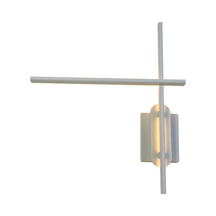 Arandela +Luz Cross Metal, Alumínio e Acrílico 20 watts 2700K Branco 480x548x102mm AR-094/20.27BF