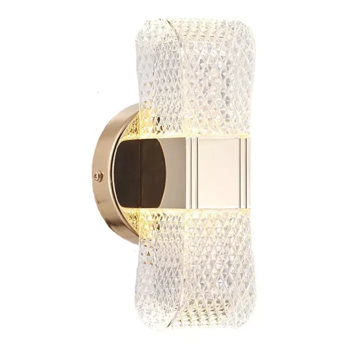 Arandela Astraled Led Bosona Dourado Brilho 8 watts Multicolor 200x60mm AD-2009