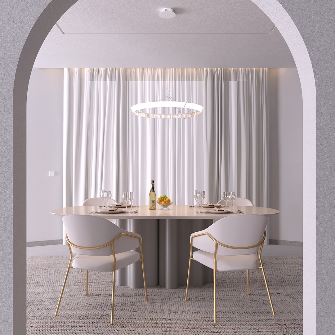 Pendente Nordecor Gise 37 watts 3000K Branco Ø760mm 2870