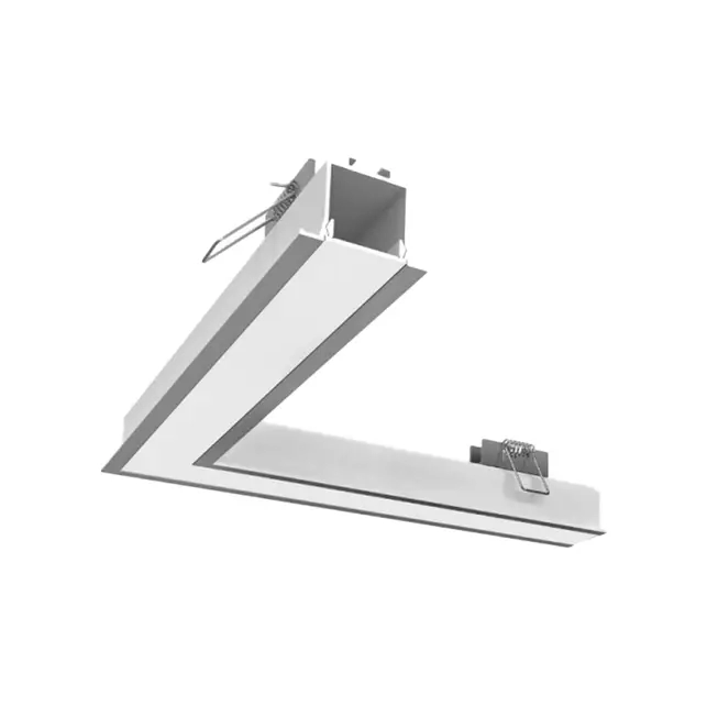 Perfil Embutido Newline Fit25 Curva Direita/Esquerda 250x45x250mm SCPS25000