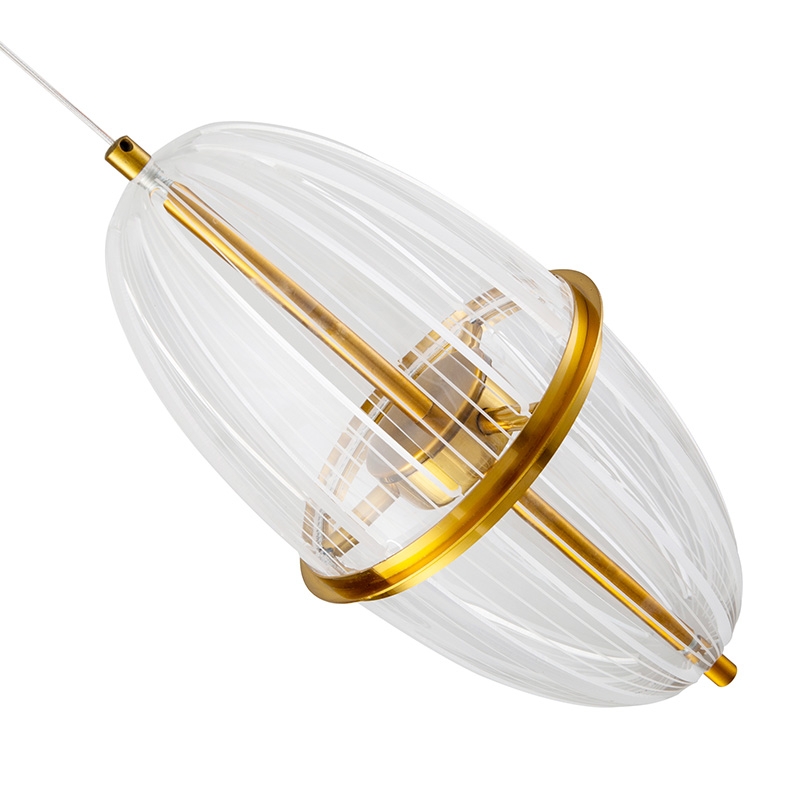 Pendente Nordecor Miza Oli 8 watts 2700K Ouro Brilho Ø120x270mm 2954