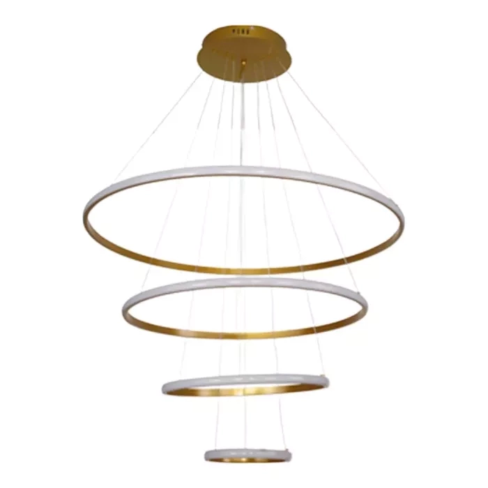 Pendente Astraled Led Ankaa Dourado 96 watts 3000K Ø600mm PL-9808
