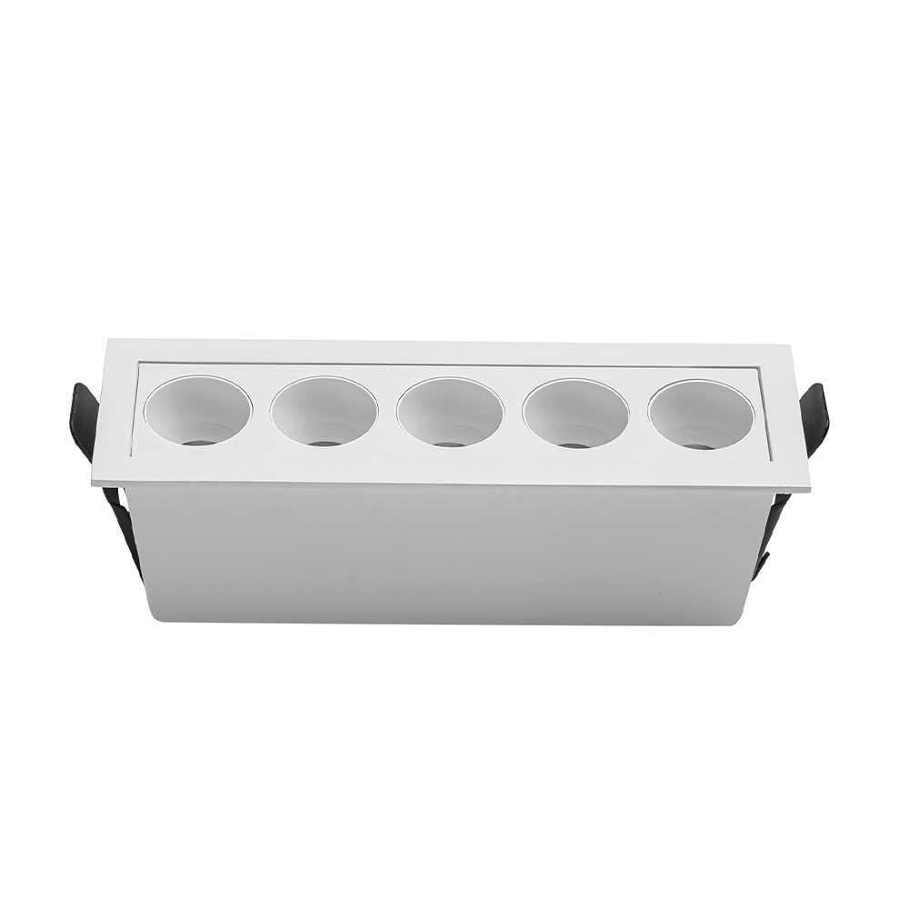 Embutido Nordecor Downlight Powerus 5 Focos 10 watts Branco 3000K IRC90 35° Bivolt 148x45x50mm 6733