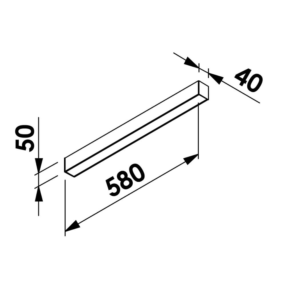 Plafon Newline Fit40 Led 17,8 watts 580x40x50mm PL40000LED