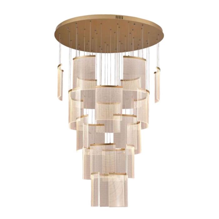 Pendente Astraled Led Starlit Dourado 115 watts 3000K Ø1000mm PL-9852

