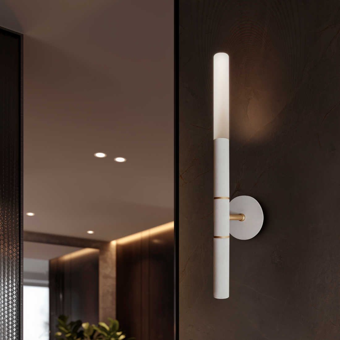 Arandela Itamonte Ice I Alumínio e Vidro Fosco Branco 1L G9 25x390x55mm 300