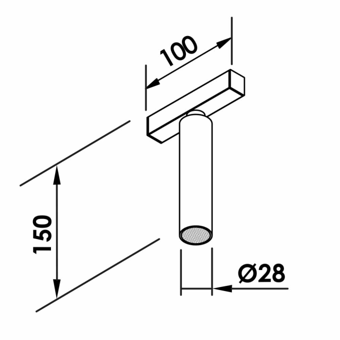 Spot Sobrepor Newline Snello 5 watts 100x28x150MM SP03003LED