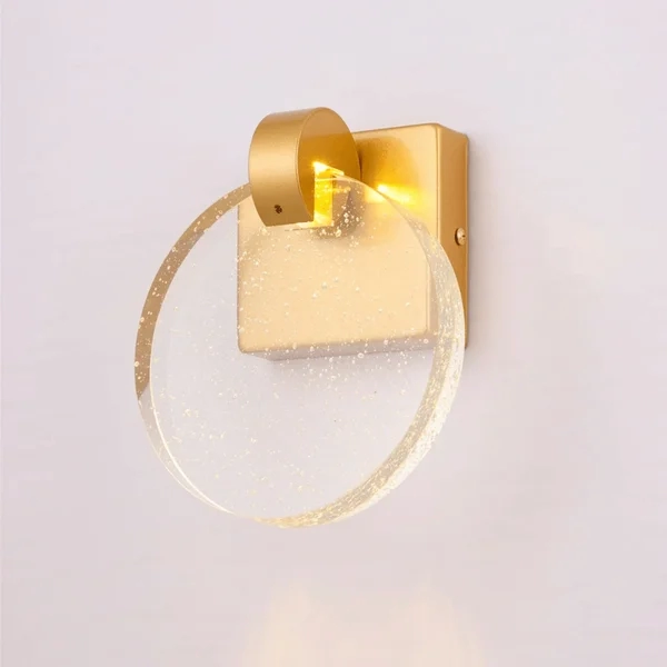 Arandela Astraled Led Pleione Dourado Brilho 4 watts 3000K Ø175mm AD-2012