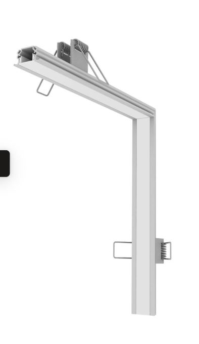 Perfil Embutido Newline Fi15 Slim Curva Teto/Parede 250x25x250mm SCPE13001