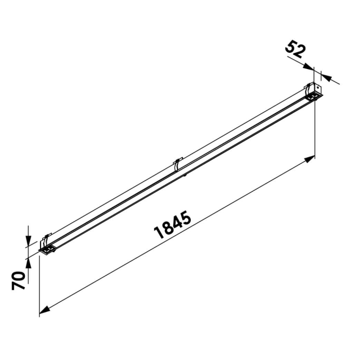 Embutido Newline Fit40 4 Focos 10° 57,4 watts 1845x52x70mm EM40007LED