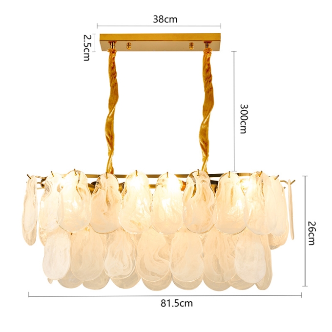Pendente Nordecor Velle 5L E14 Dourado Fosco Ø815x260mm 2949