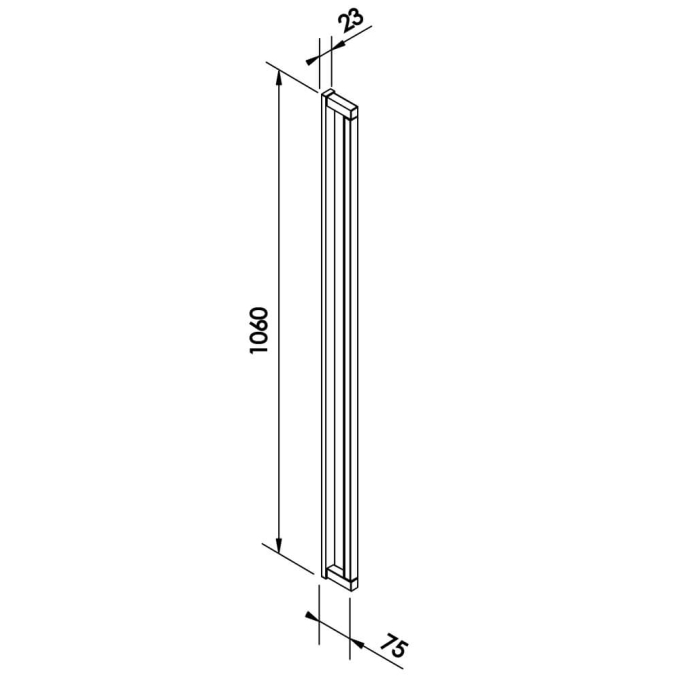 Arandela Newline Fit15 Direcionável 20 watts 3000K 23x75x1060mm AR15005LED