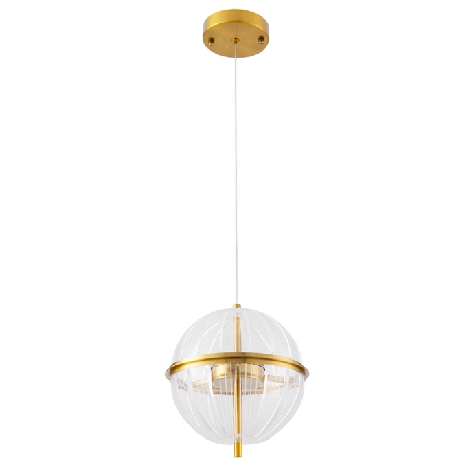 Pendente Nordecor Miza 18 watts 2700K Ouro Brilho Ø210x240mm 2952