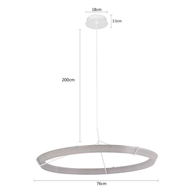 Pendente Nordecor Gise 37 watts 3000K Branco Ø760mm 2870