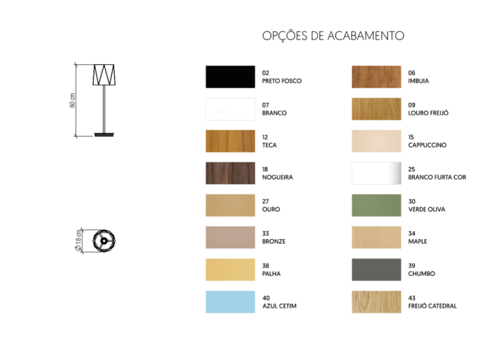 Abajur Accord Facetado 1L E27 Ø180x600mm 7084