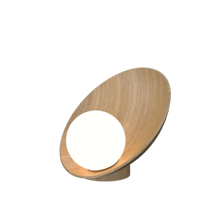 Abajur Accord Oyster 1L Mini Bulbo 285x355x240mm 7102