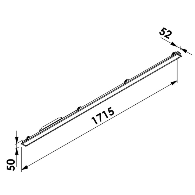 Embutido Newline Fit40 Led 53,4 watts 1715x52x50mm EM40002LED