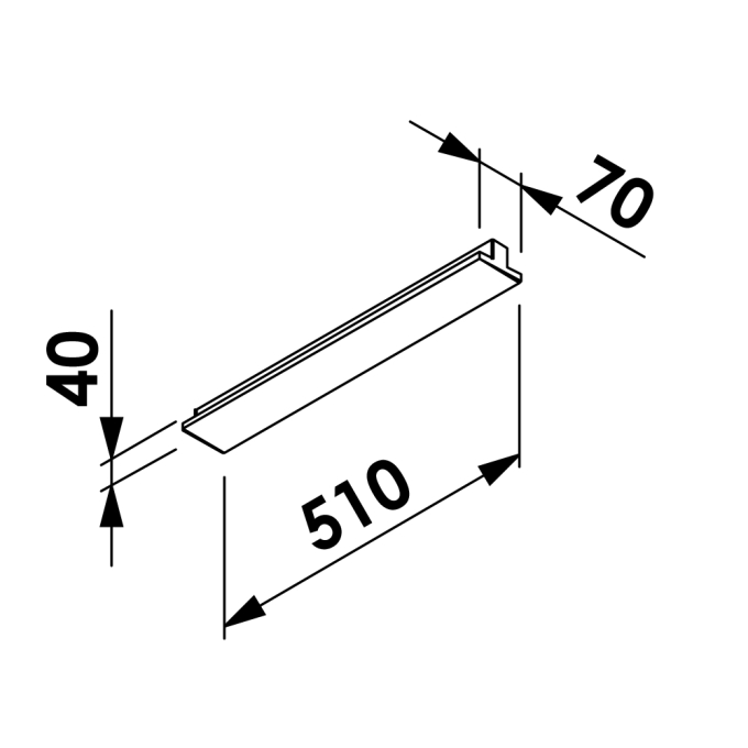 Plafon Newline Up Led 15,2 watts Bivolt 510x70x40mm PLUP016LED