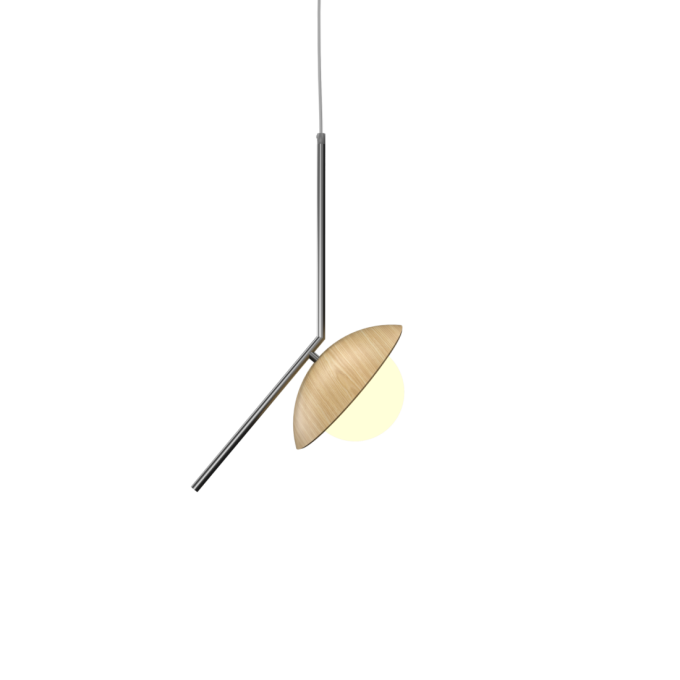 Pendente Accord Oyster 1L Mini Bulbo 530x330x250mm 1513