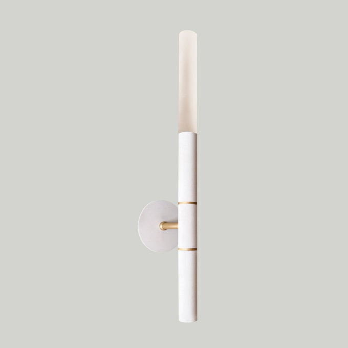 Arandela Itamonte Ice I Alumínio e Vidro Fosco Branco 1L G9 25x390x55mm 300