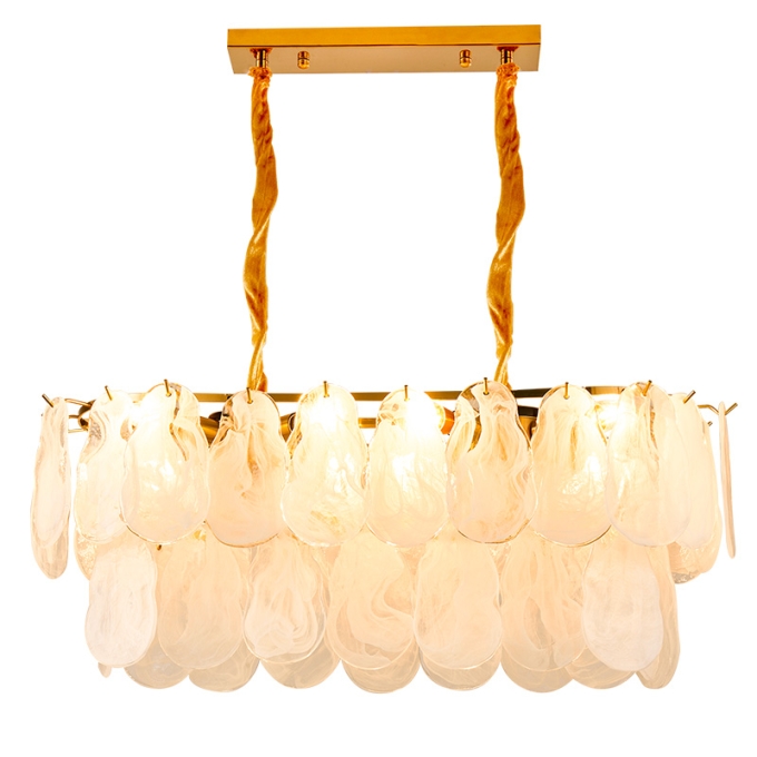 Pendente Nordecor Velle 5L E14 Dourado Fosco Ø815x260mm 2949