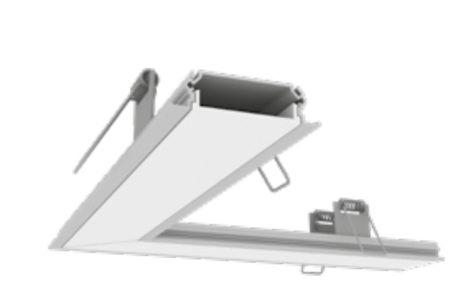 Perfil Embutido Newline Fit40 Slim Curva Direita/Esquerda 250x30x250mm SCPE43000