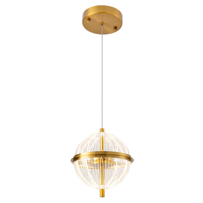 Pendente Nordecor Miza 12 watts 2700K Ouro Brilho Ø160x190mm 2953
