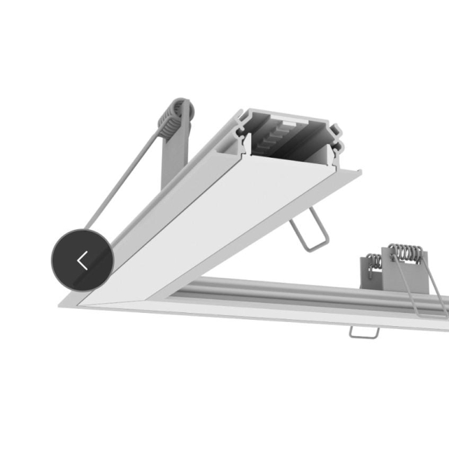 Perfil Embutido Newline Fit25 Slim Curva Direita/Esquerda 250x30x250mm SCPE2301