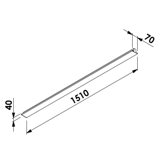 Plafon Newline Up Led 22,8 watts Bivolt 1510x70x40mm PLUP006LED
