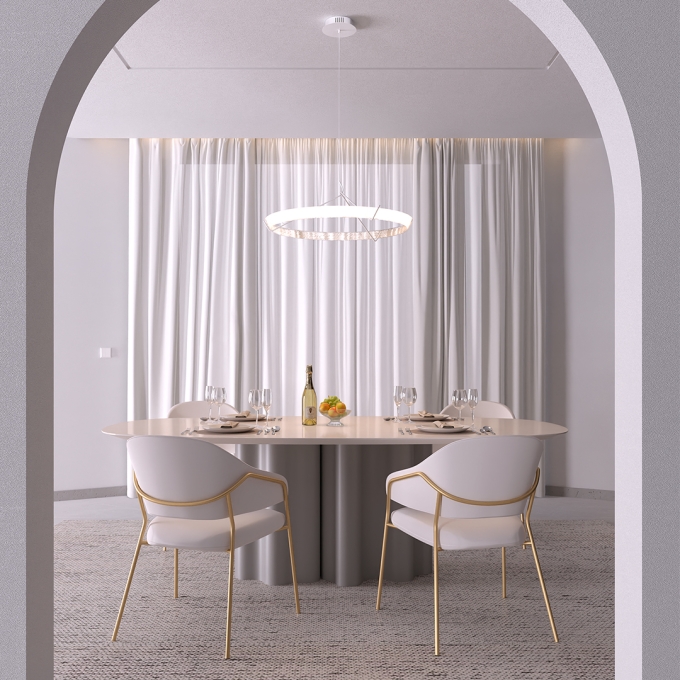 Pendente Nordecor Gise 37 watts 3000K Branco Ø760mm 2870