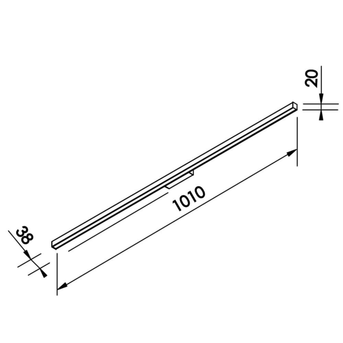 Arandela Newline Fit15 Grazing 20 watts 3000K 1010x38x20mm AR15015LED