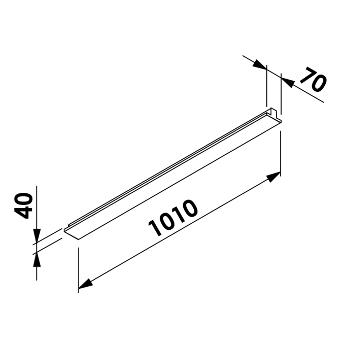Plafon Newline Up Led 15,2 watts Bivolt 1010x70x40mm PLUP005LED