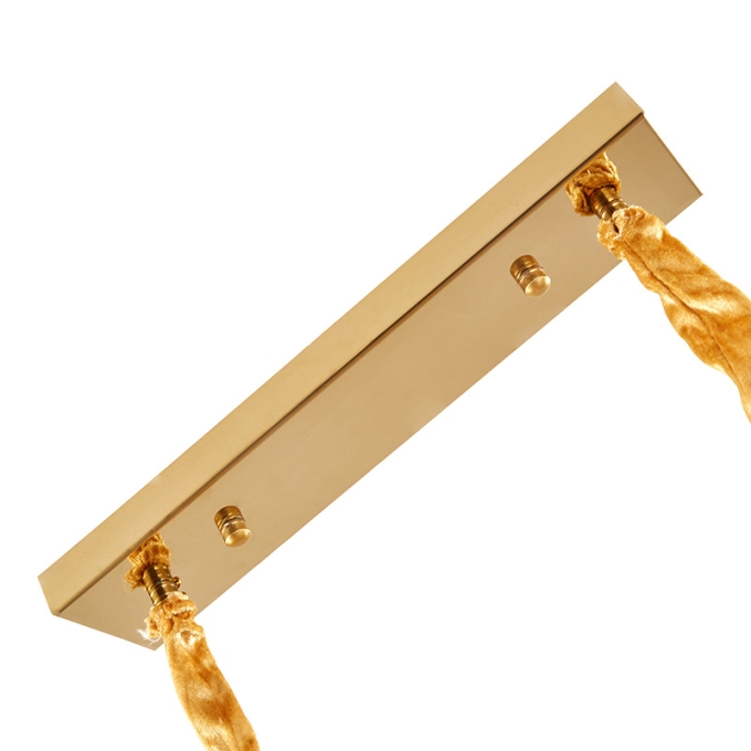 Pendente Nordecor Velle 5L E14 Dourado Fosco Ø815x260mm 2949