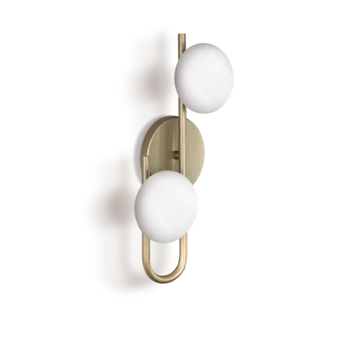 Arandela Itamonte Mali Alumínio e Vidro Fosco Branco 8 watts 3000K 380x190mm 285-301