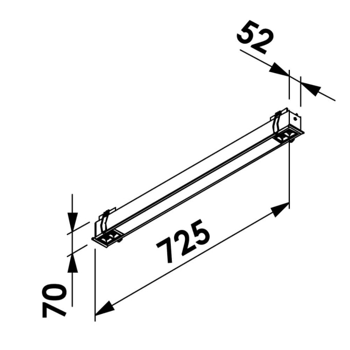 Embutido Newline Fit40 4 Focos 10° 21,8 watts 725x52x70mm EM40005LED