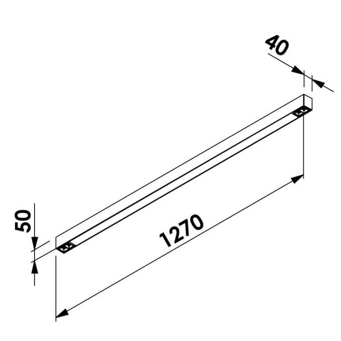 Plafon Newline Fit40 4 Focos 10° 21,8 watts Bivolt 710x40x50mm PL40005LED